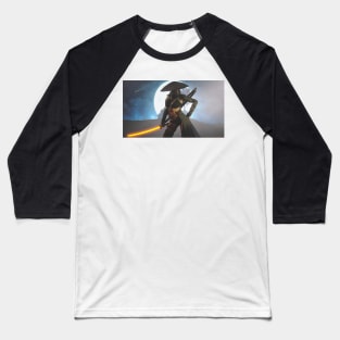 Samurai Moon Warrior Knight Baseball T-Shirt